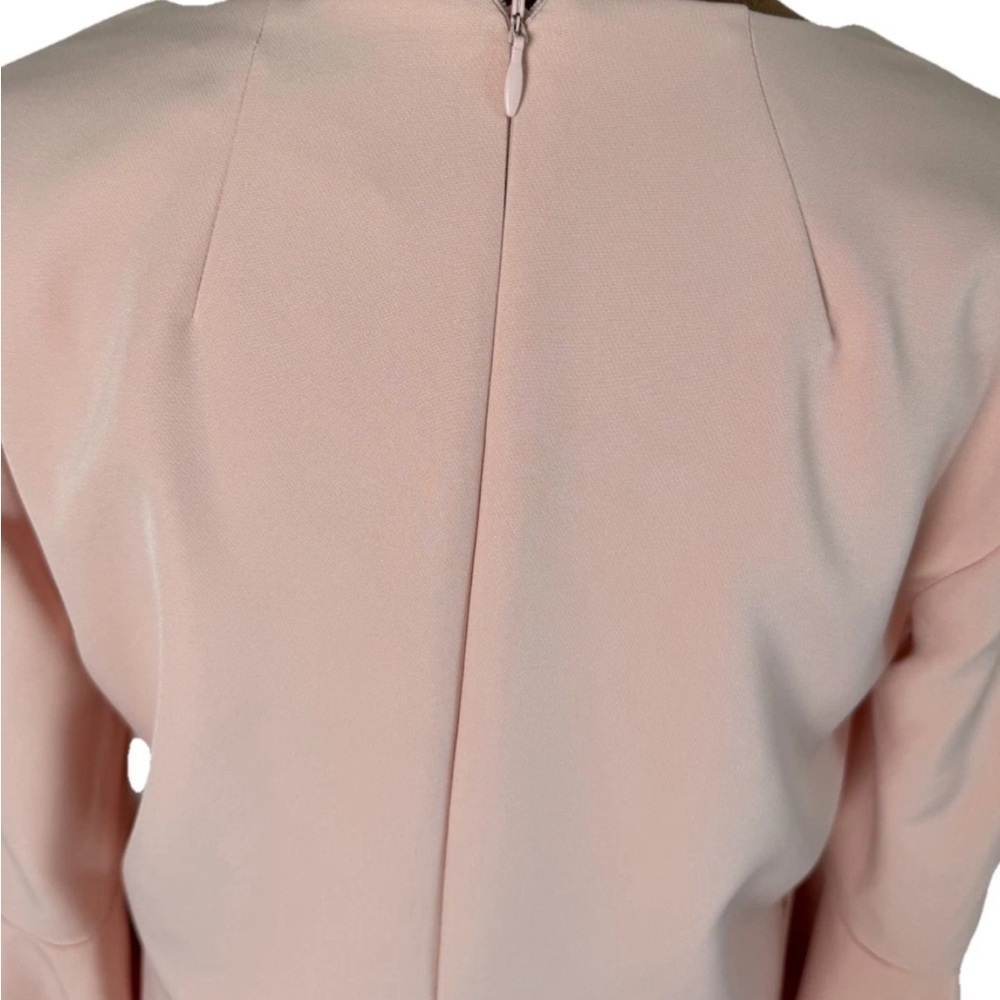 Roz Ali Pink 3/4 Length Cascading Bell Sleeve Cocktail Dress Size 4 - Picture 3 of 8
